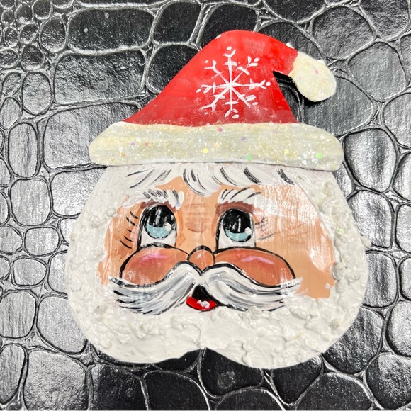 Traditions Past Tin Santa Pin - Picture 2 of 3